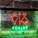 ADVPRO Men Women Toilet Restroom Washroom Dual Color LED Neon Sign st6-i2774 - Green & Red
