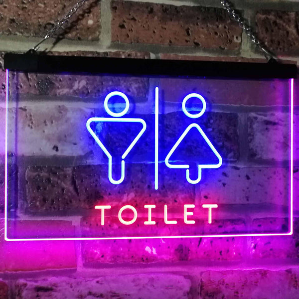 ADVPRO Men Women Toilet Restroom Washroom Dual Color LED Neon Sign st6-i2774 - Red & Blue