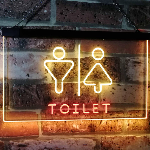 ADVPRO Men Women Toilet Restroom Washroom Dual Color LED Neon Sign st6-i2774 - Red & Yellow