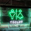 ADVPRO Men Women Toilet Restroom Washroom Dual Color LED Neon Sign st6-i2774 - White & Green