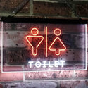 ADVPRO Men Women Toilet Restroom Washroom Dual Color LED Neon Sign st6-i2774 - White & Orange