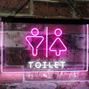 ADVPRO Men Women Toilet Restroom Washroom Dual Color LED Neon Sign st6-i2774 - White & Purple