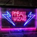 ADVPRO Pinball Wizard Game Room Display Bar Beer Club Dual Color LED Neon Sign st6-i2797 - Blue & Red