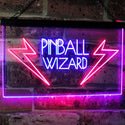 ADVPRO Pinball Wizard Game Room Display Bar Beer Club Dual Color LED Neon Sign st6-i2797 - Red & Blue