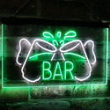 ADVPRO Home Bar Beer Mugs Cheers Decoration Man Cave Dual Color LED Neon Sign st6-i2814 - White & Green