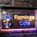 ADVPRO Flamingo Cafe Kitchen Dual Color LED Neon Sign st6-i2828 - Blue & Yellow