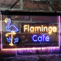 ADVPRO Flamingo Cafe Kitchen Dual Color LED Neon Sign st6-i2828 - Blue & Yellow