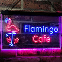 ADVPRO Flamingo Cafe Kitchen Dual Color LED Neon Sign st6-i2828 - Red & Blue