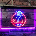 ADVPRO Karaoke Bar Microphone Dual Color LED Neon Sign st6-i2843 - Blue & Red