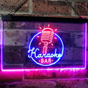 ADVPRO Karaoke Bar Microphone Dual Color LED Neon Sign st6-i2843 - Red & Blue