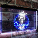 ADVPRO Karaoke Bar Microphone Dual Color LED Neon Sign st6-i2843 - White & Blue