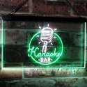 ADVPRO Karaoke Bar Microphone Dual Color LED Neon Sign st6-i2843 - White & Green