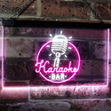 ADVPRO Karaoke Bar Microphone Dual Color LED Neon Sign st6-i2843 - White & Purple