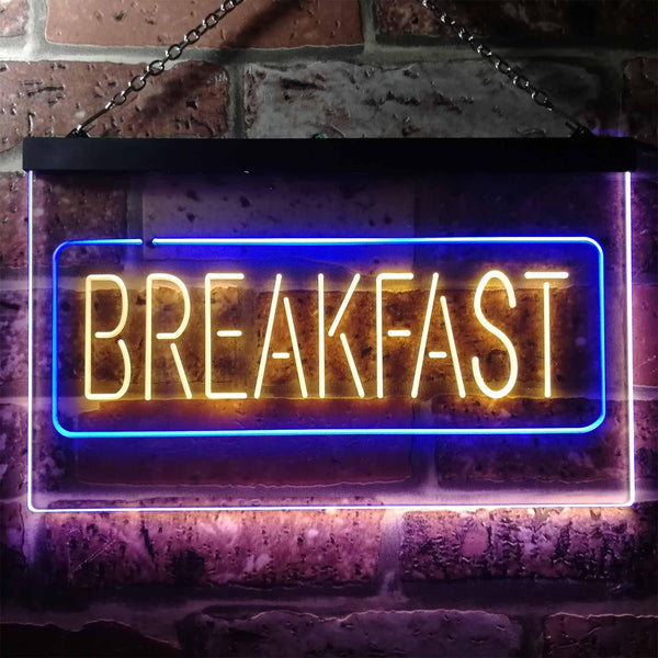 ADVPRO All Day Breakfast Cafe Dual Color LED Neon Sign st6-i2862 - Blue & Yellow
