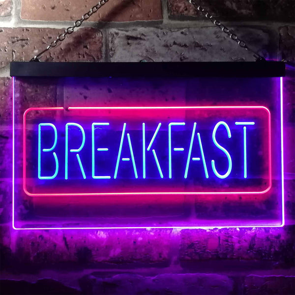 ADVPRO All Day Breakfast Cafe Dual Color LED Neon Sign st6-i2862 - Red & Blue