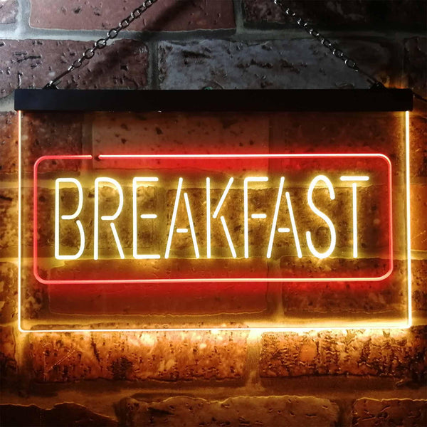 ADVPRO All Day Breakfast Cafe Dual Color LED Neon Sign st6-i2862 - Red & Yellow