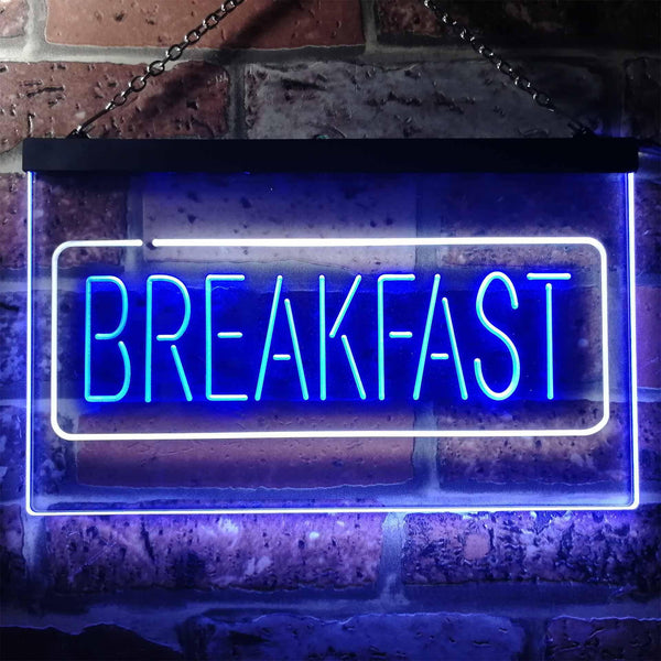 ADVPRO All Day Breakfast Cafe Dual Color LED Neon Sign st6-i2862 - White & Blue