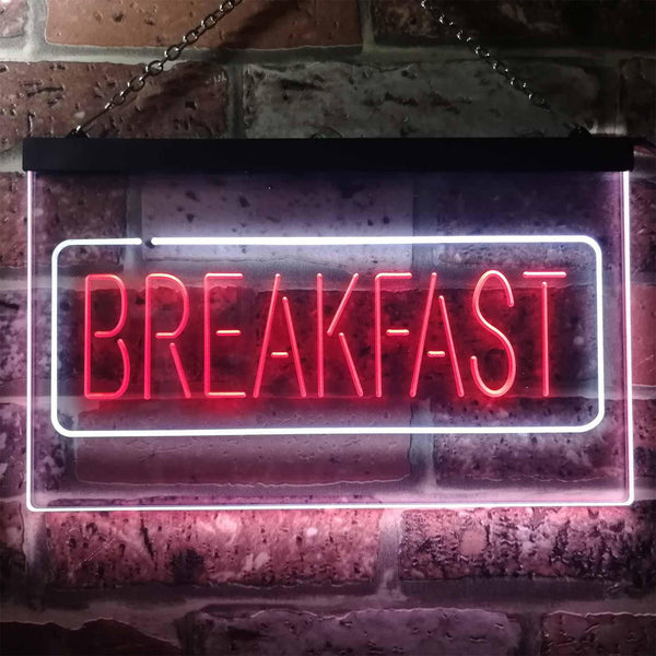ADVPRO All Day Breakfast Cafe Dual Color LED Neon Sign st6-i2862 - White & Red