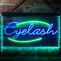 ADVPRO Eyelash Beauty Salon Dual Color LED Neon Sign st6-i2885 - Green & Blue