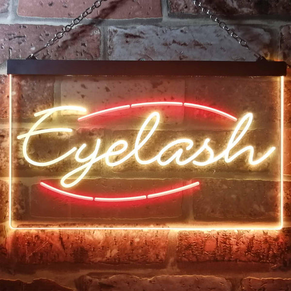 ADVPRO Eyelash Beauty Salon Dual Color LED Neon Sign st6-i2885 - Red & Yellow