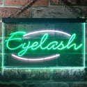 ADVPRO Eyelash Beauty Salon Dual Color LED Neon Sign st6-i2885 - White & Green
