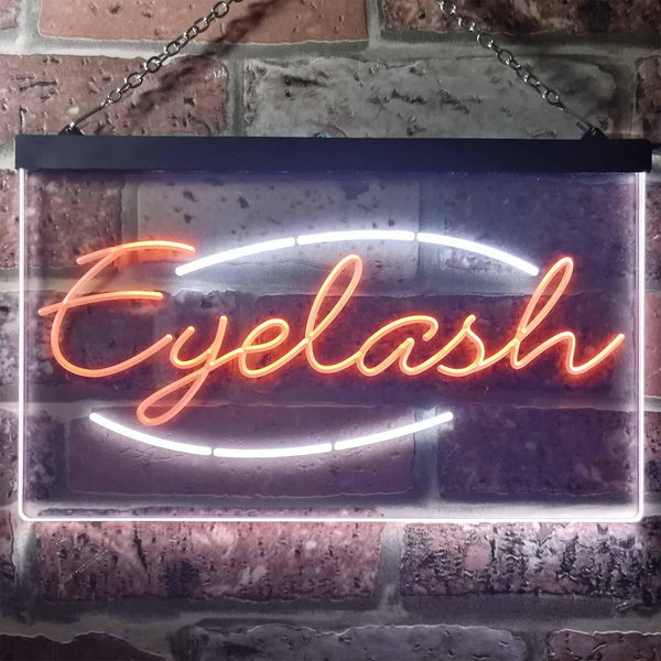 ADVPRO Eyelash Beauty Salon Dual Color LED Neon Sign st6-i2885 - White & Orange