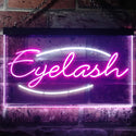 ADVPRO Eyelash Beauty Salon Dual Color LED Neon Sign st6-i2885 - White & Purple