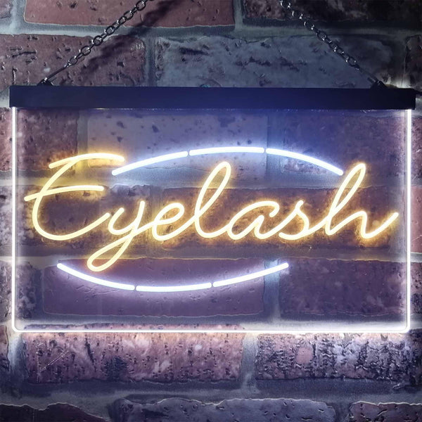 ADVPRO Eyelash Beauty Salon Dual Color LED Neon Sign st6-i2885 - White & Yellow