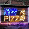 ADVPRO Wood Fired Pizza Dual Color LED Neon Sign st6-i2887 - Blue & Yellow