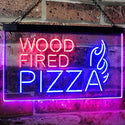 ADVPRO Wood Fired Pizza Dual Color LED Neon Sign st6-i2887 - Red & Blue