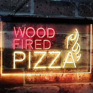 ADVPRO Wood Fired Pizza Dual Color LED Neon Sign st6-i2887 - Red & Yellow