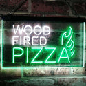 ADVPRO Wood Fired Pizza Dual Color LED Neon Sign st6-i2887 - White & Green