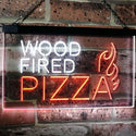 ADVPRO Wood Fired Pizza Dual Color LED Neon Sign st6-i2887 - White & Orange