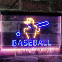 ADVPRO Baseball Sport Man Cave Bar Dual Color LED Neon Sign st6-i2892 - Blue & Yellow