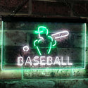 ADVPRO Baseball Sport Man Cave Bar Dual Color LED Neon Sign st6-i2892 - White & Green