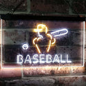 ADVPRO Baseball Sport Man Cave Bar Dual Color LED Neon Sign st6-i2892 - White & Yellow