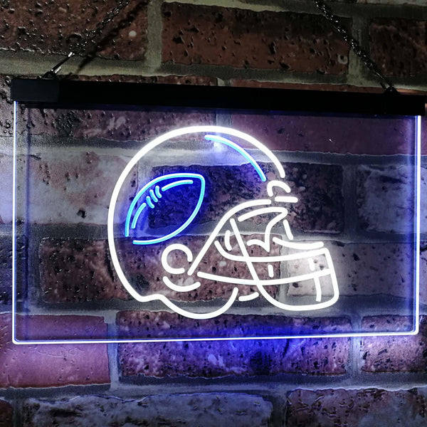 ADVPRO American Football Sport Man Cave Dual Color LED Neon Sign st6-i2902 - White & Blue