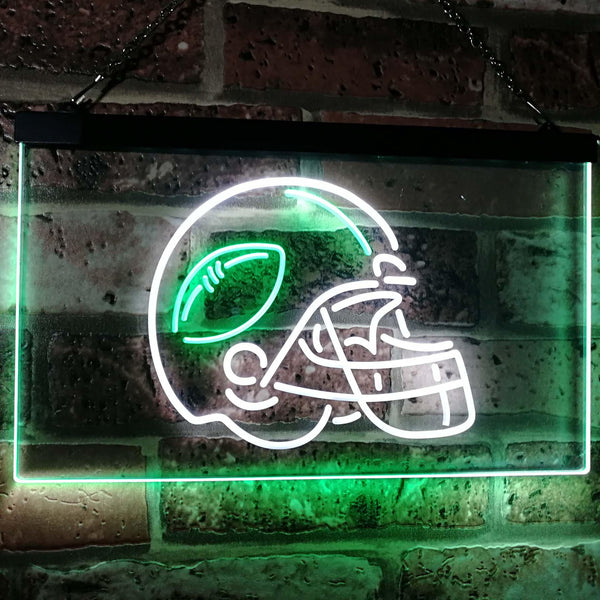 ADVPRO American Football Sport Man Cave Dual Color LED Neon Sign st6-i2902 - White & Green