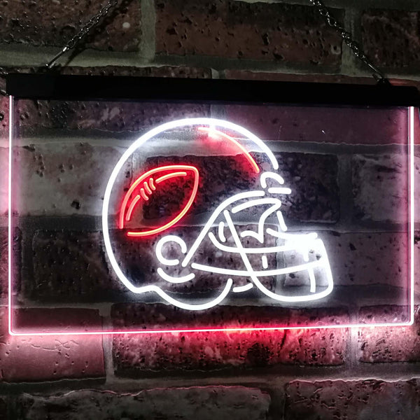 ADVPRO American Football Sport Man Cave Dual Color LED Neon Sign st6-i2902 - White & Red