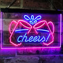 ADVPRO Home Bar Man Cave Pub Club Cheers Mugs Display Dual Color LED Neon Sign st6-i2912 - Blue & Red