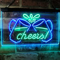 ADVPRO Home Bar Man Cave Pub Club Cheers Mugs Display Dual Color LED Neon Sign st6-i2912 - Green & Blue