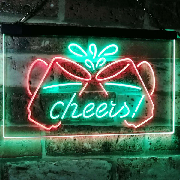 ADVPRO Home Bar Man Cave Pub Club Cheers Mugs Display Dual Color LED Neon Sign st6-i2912 - Green & Red