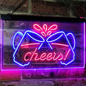 ADVPRO Home Bar Man Cave Pub Club Cheers Mugs Display Dual Color LED Neon Sign st6-i2912 - Red & Blue