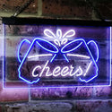 ADVPRO Home Bar Man Cave Pub Club Cheers Mugs Display Dual Color LED Neon Sign st6-i2912 - White & Blue