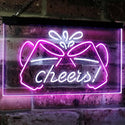 ADVPRO Home Bar Man Cave Pub Club Cheers Mugs Display Dual Color LED Neon Sign st6-i2912 - White & Purple