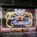 ADVPRO Home Bar Man Cave Pub Club Cheers Mugs Display Dual Color LED Neon Sign st6-i2912 - White & Yellow