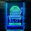 ADVPRO Slot Machine 777 Game Room  Dual Color LED Neon Sign st6-i2943 - Green & Blue
