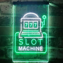 ADVPRO Slot Machine 777 Game Room  Dual Color LED Neon Sign st6-i2943 - White & Green