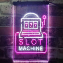 ADVPRO Slot Machine 777 Game Room  Dual Color LED Neon Sign st6-i2943 - White & Purple