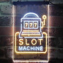 ADVPRO Slot Machine 777 Game Room  Dual Color LED Neon Sign st6-i2943 - White & Yellow